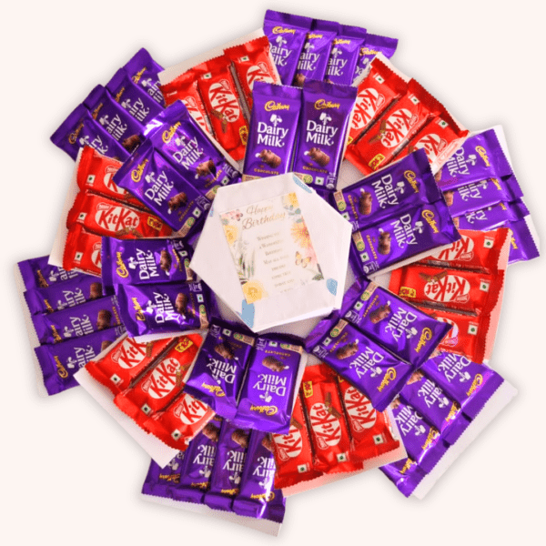 4 Layer Dairy Milk + Kitkat Explosion Box