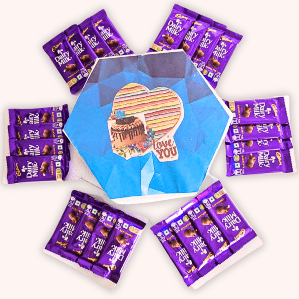 4 Layer Dairy Milk + Kitkat Explosion Box