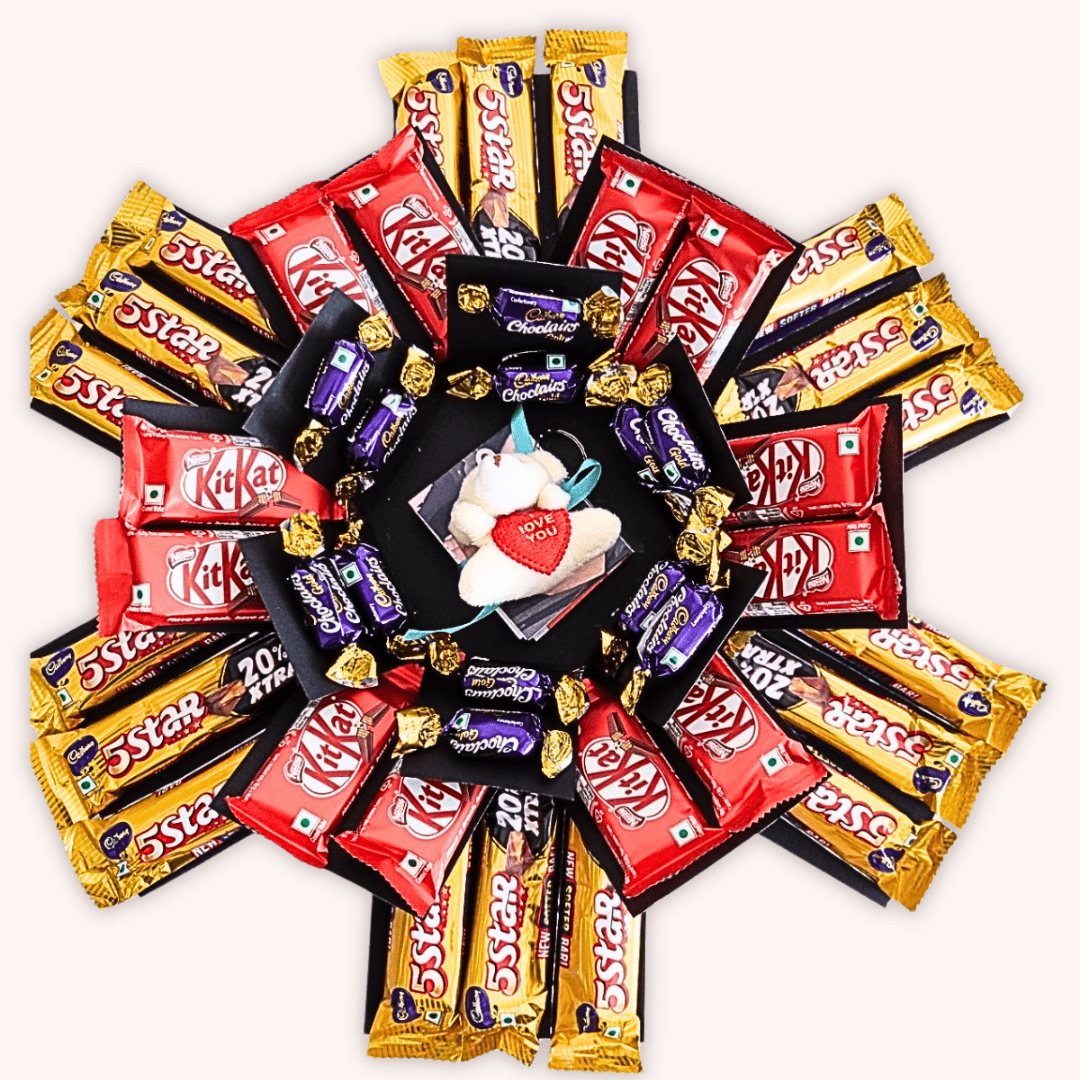 3 Layer 5 Star + KitKat Explosion Box